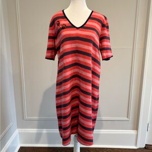 Ted Baker size 5 Striped V-Neck sweater Dress